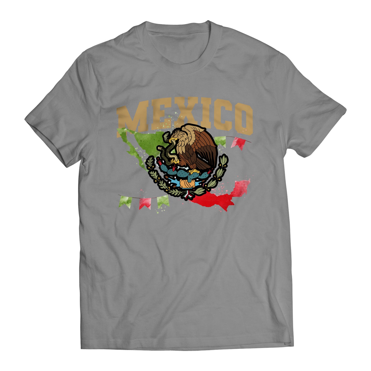 Mexican Flag Celebration Short Sleeve T-Shirt- Playera De Mexico