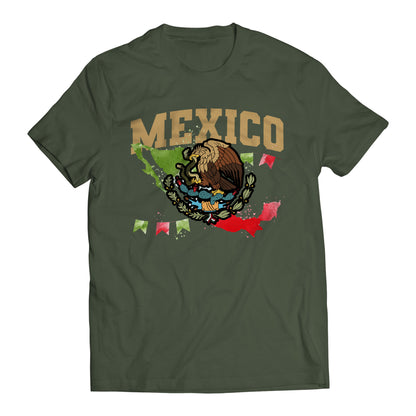 Mexican Flag Celebration Short Sleeve T-Shirt- Playera De Mexico