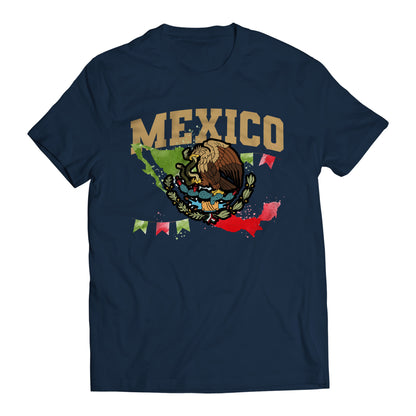 Mexican Flag Celebration Short Sleeve T-Shirt- Playera De Mexico