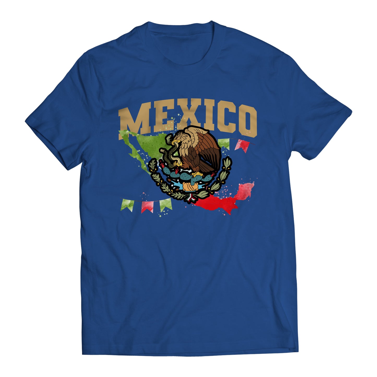 Mexican Flag Celebration Short Sleeve T-Shirt- Playera De Mexico