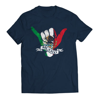 Mexico Shaka Hand Short Sleeve T-Shirt- Playera De Mexico
