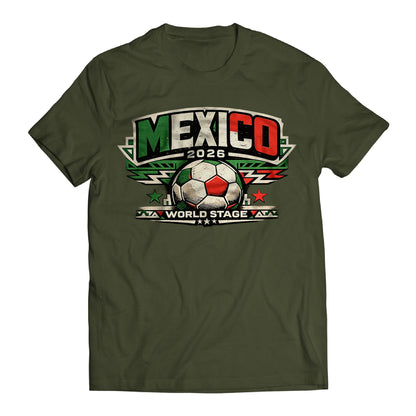 Mexico 2026 World Stage Soccer Shirt Retro Futbol Tee Mexican Football Fan Gift