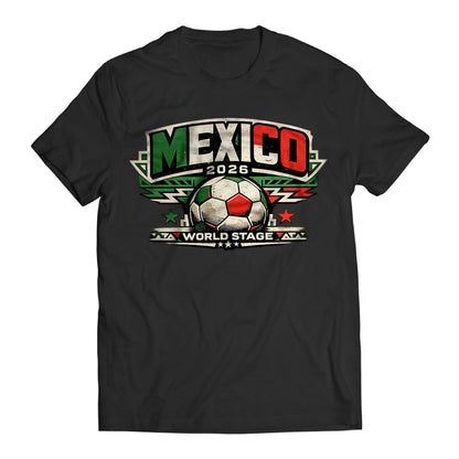 Mexico 2026 World Stage Soccer Shirt Retro Futbol Tee Mexican Football Fan Gift