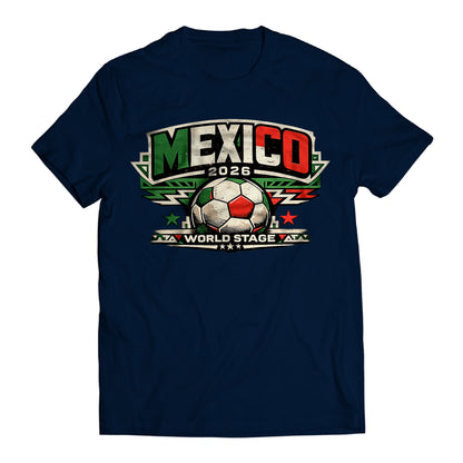 Mexico 2026 World Stage Soccer Shirt Retro Futbol Tee Mexican Football Fan Gift