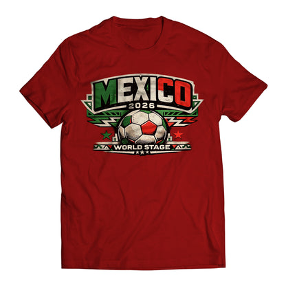 Mexico 2026 World Stage Soccer Shirt Retro Futbol Tee Mexican Football Fan Gift