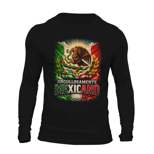 Orgullosamente Mexicano Mexican Flag Long Sleeve Men's T-Shirt