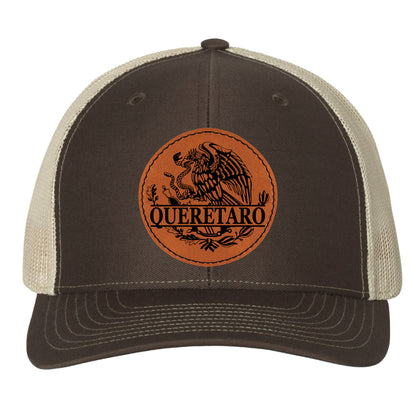Querétaro Mexico Eagle Leather Patch Hat Trucker Hat Baseball Cap