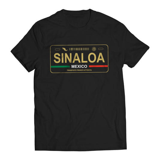 Sinaloa Mexico License Plate T-Shirt - Playera Mexicana con Placa de Carro