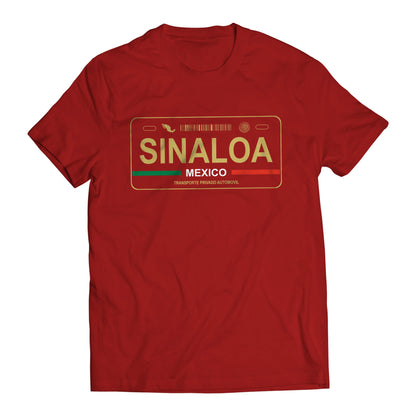 Sinaloa Mexico License Plate T-Shirt - Playera Mexicana con Placa de Carro