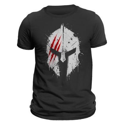 Spartan Helmet T-Shirt for Men | Warrior Graphic Tee | Gym Fitness Shirt | Strength Mindset Shirt | Tactical Style Tee