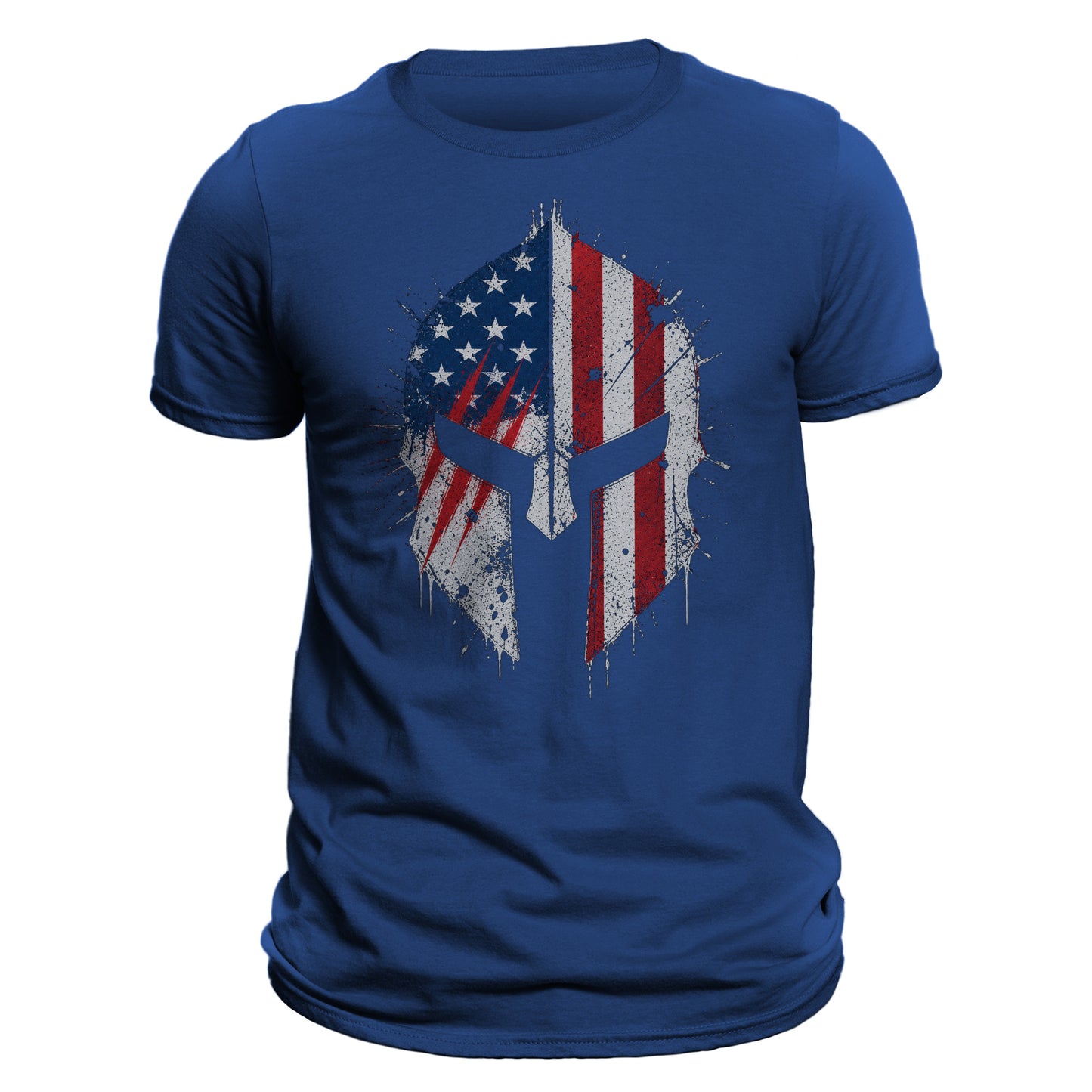 Spartan Helmet T-Shirt American Flag Patriotic Shirt for Men | Warrior Graphic Tee | Gym Fitness Military Style USA Shirt
