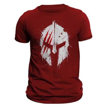 Spartan Helmet T-Shirt for Men | Warrior Graphic Tee | Gym Fitness Shirt | Strength Mindset Shirt | Tactical Style Tee