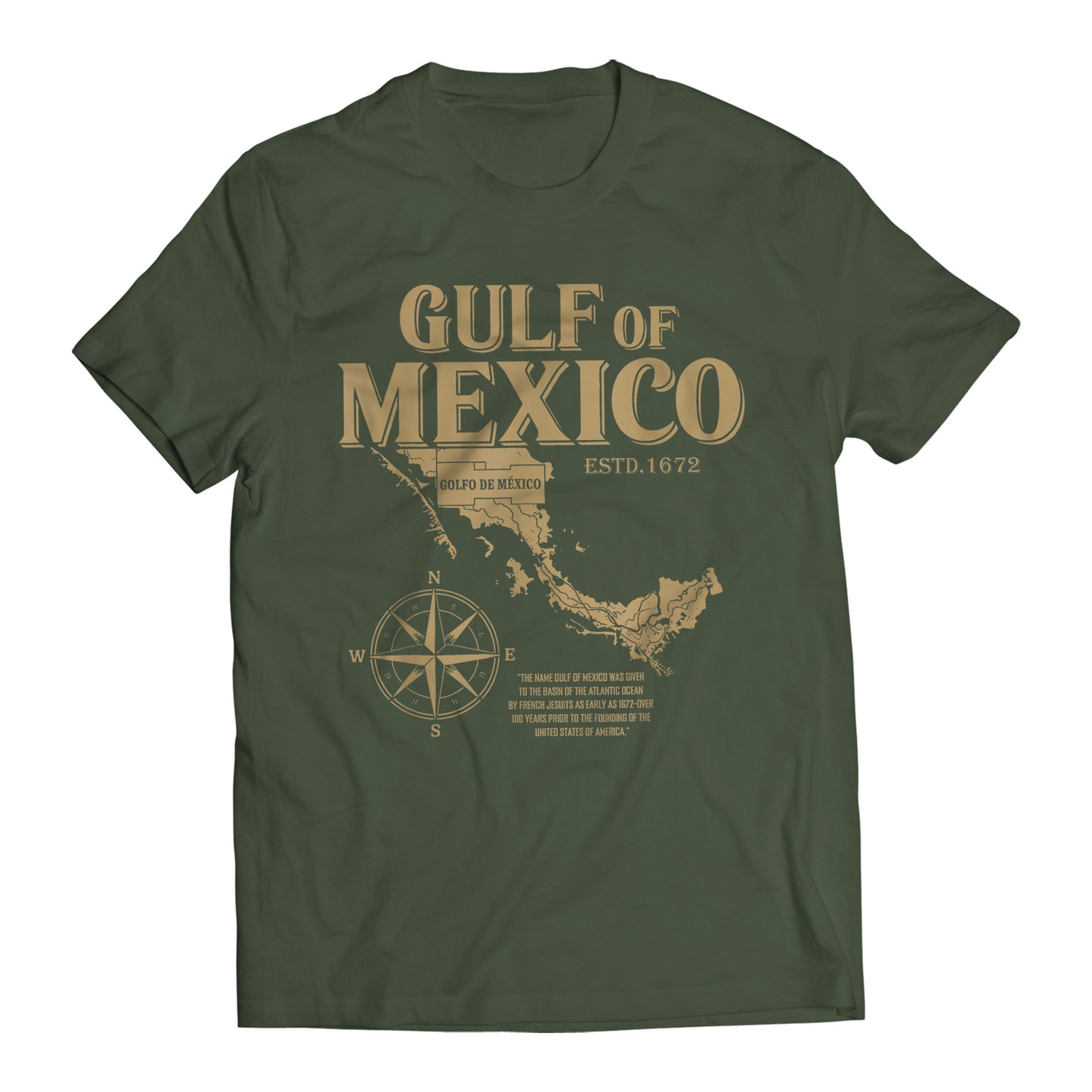 Gulf of Mexico ESTD. 1672 Golfo De México T-Shirt
