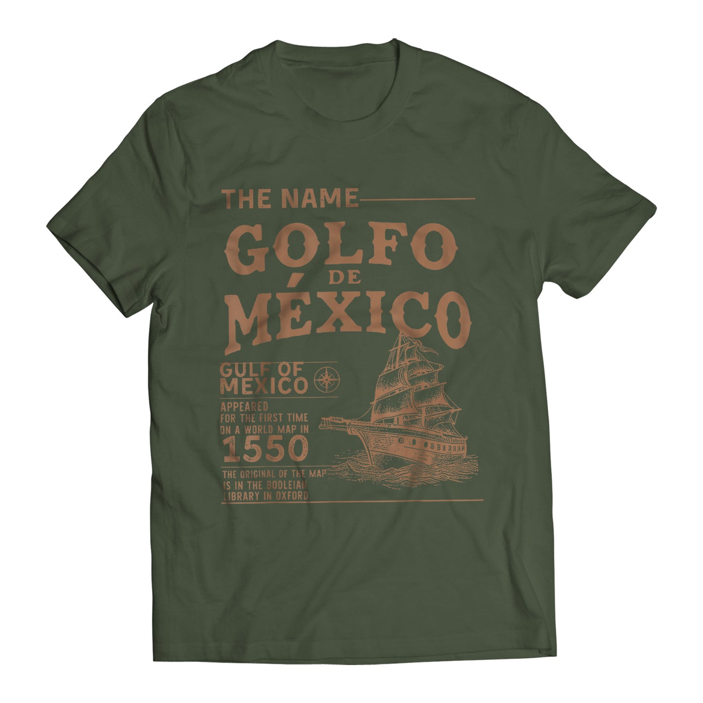 Gulf of Mexico 1550 Golfo De México T-Shirt