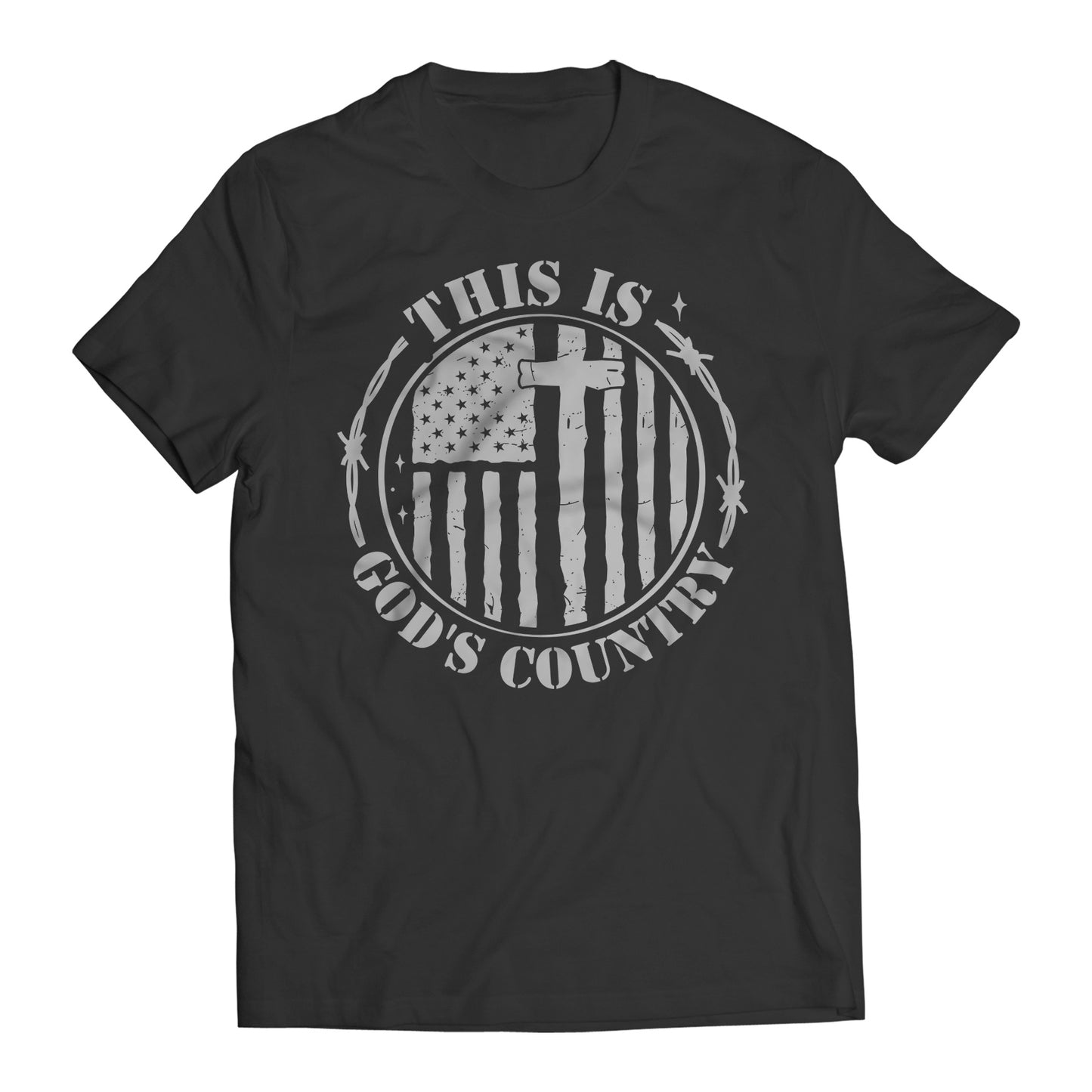 This is God's Country Patriotic Religious Christian Men's Graphic T-Shirt