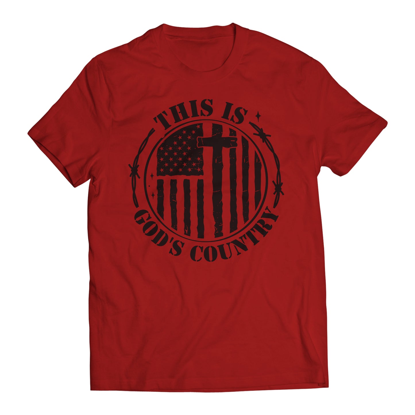 This is God's Country Patriotic Religious Christian Men's Graphic T-Shirt