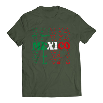 Viva Mexico Mexican Patriot Short Sleeve T-Shirt- Playera Patriota De Mexico