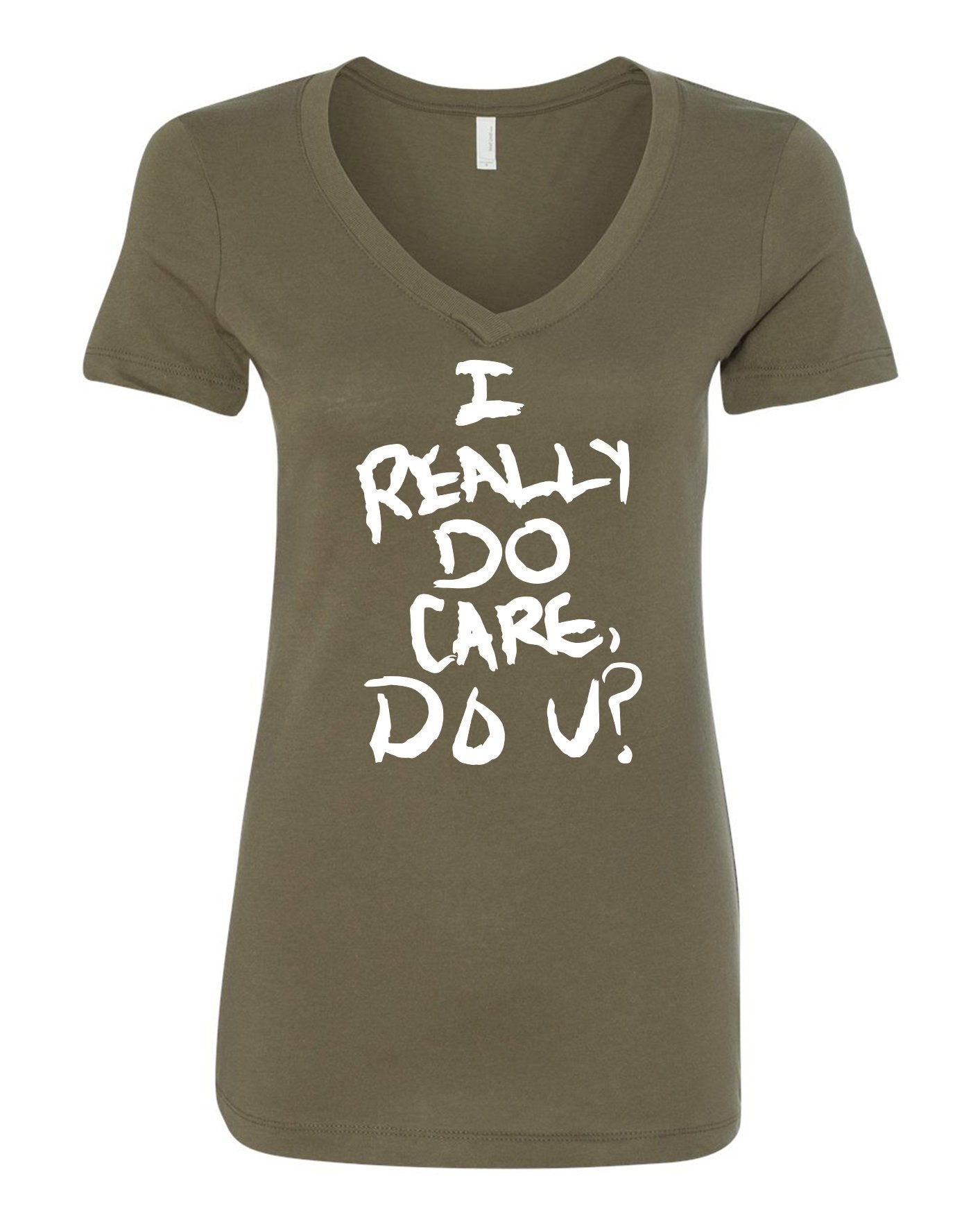 Melania's I really do care do you? V-Neck women's t-shirt