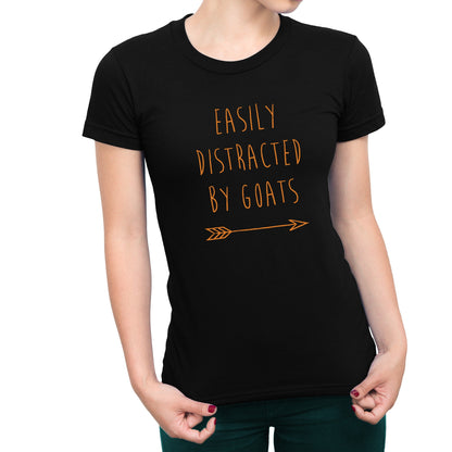 Easily Distracted By Goats Farm Women's T-Shirt