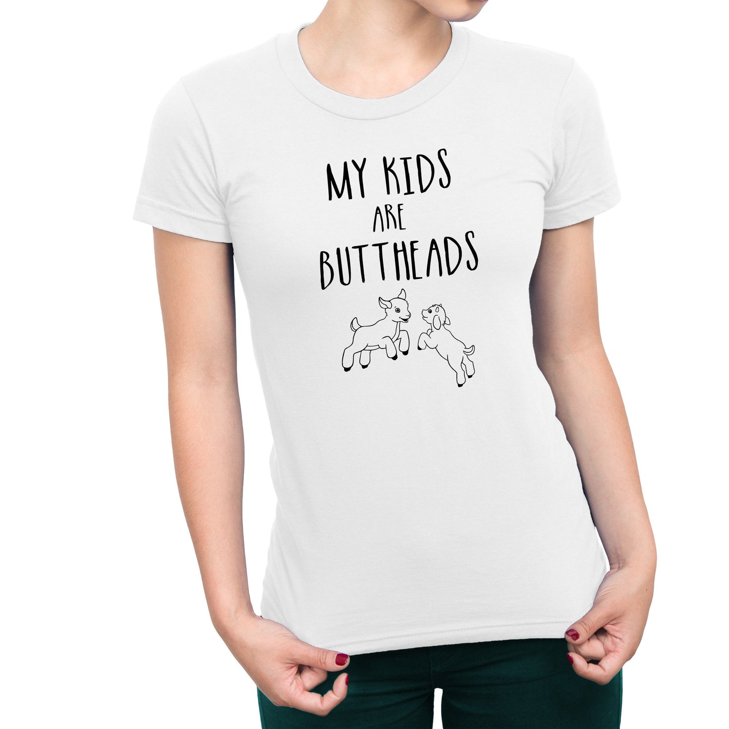 My Kids Are Buttheads Goats Farm Women's T-Shirt