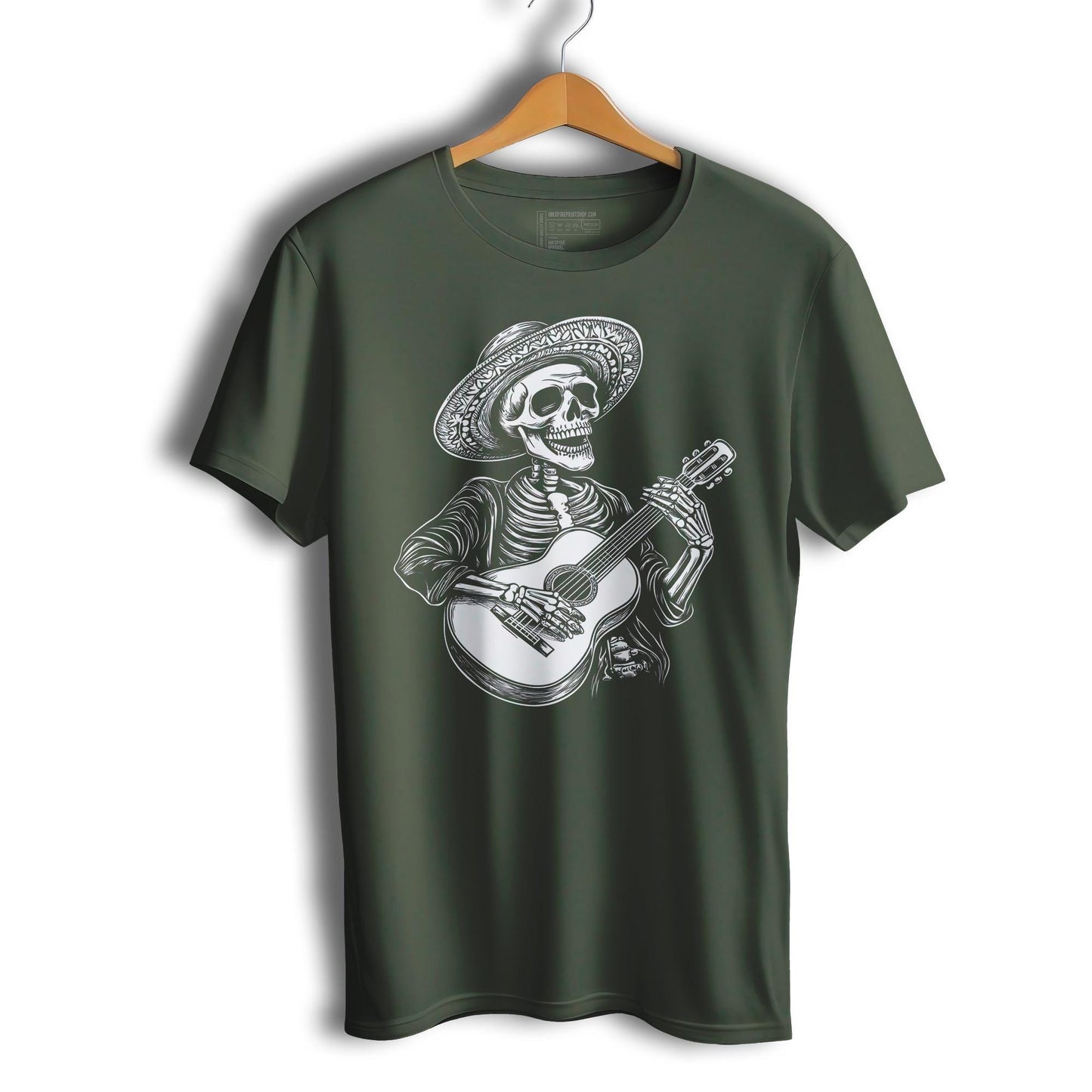 Guitar Player Skull Music Lover Short Sleeve T-Shirt