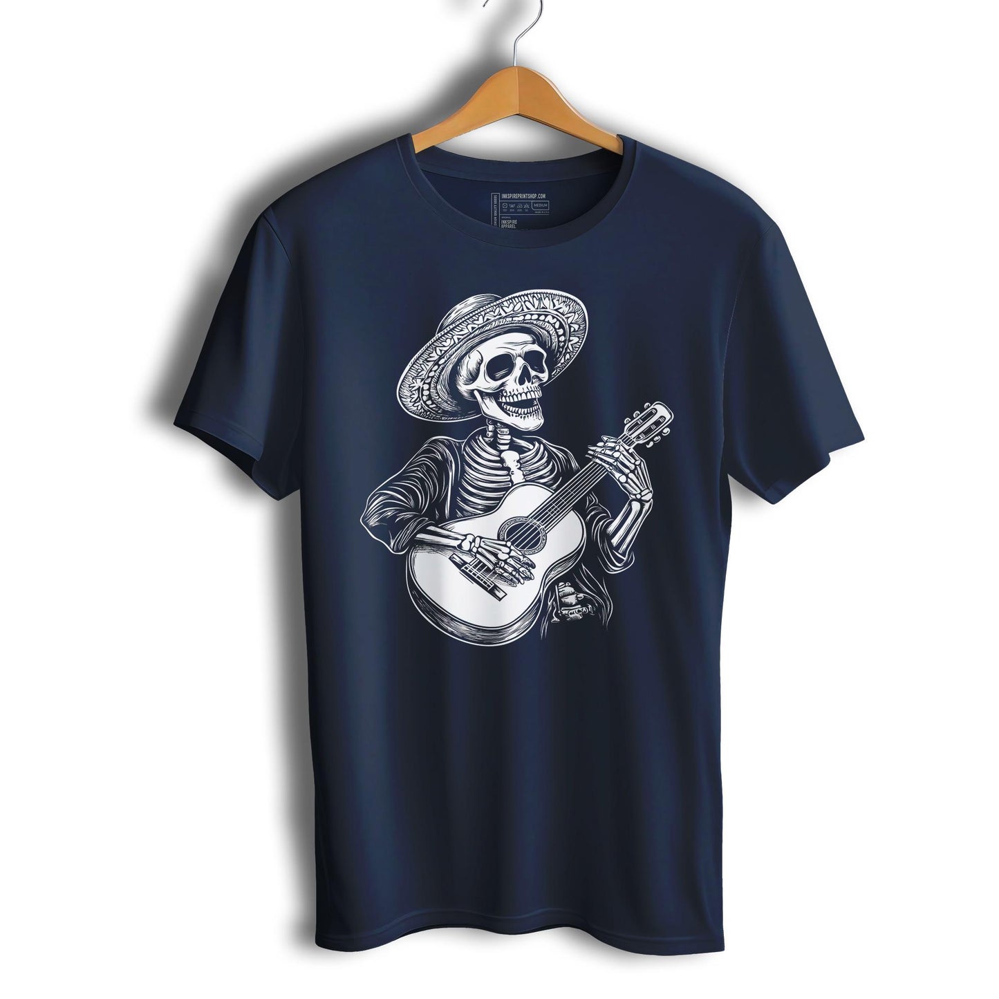 Guitar Player Skull Music Lover Short Sleeve T-Shirt
