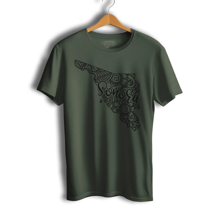 Sonora Mexico Patriotic Mexican Short Sleeve T-Shirt- Playera Patriota De Mexico