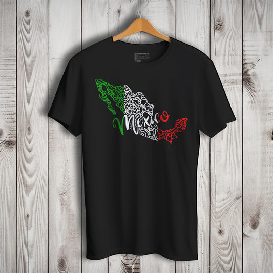 Mexico Patriotic Mexican Short Sleeve T-Shirt- Playera Patriota De Mexico
