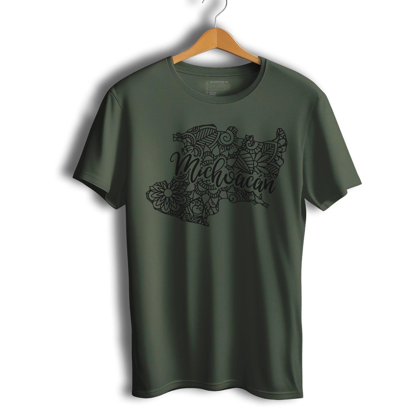 Michoacan Mexico Patriotic Mexican Short Sleeve T-Shirt- Playera Patriota De Mexico