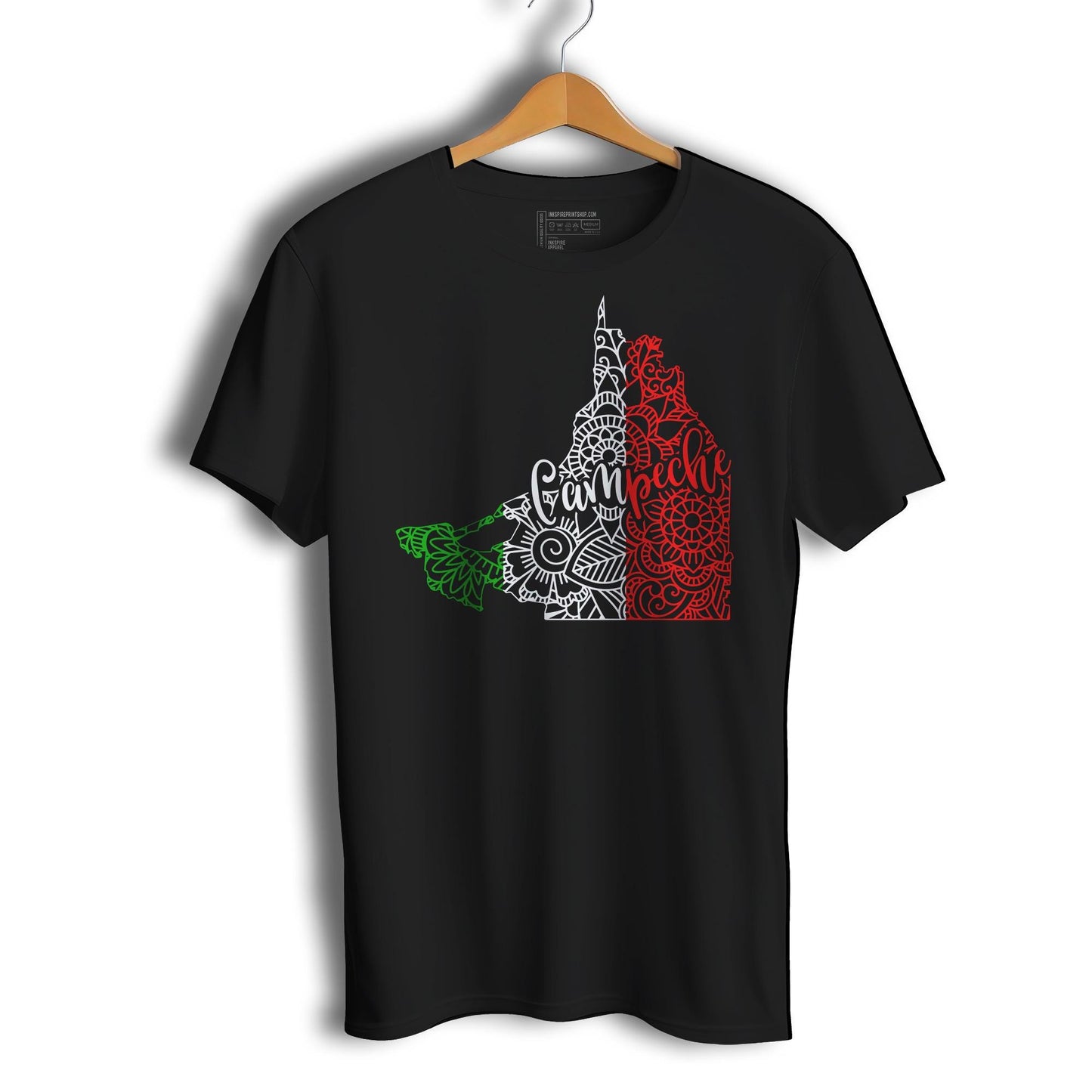 Campeche Mexico Patriotic Mexican Short Sleeve T-Shirt- Playera Patriota De Mexico