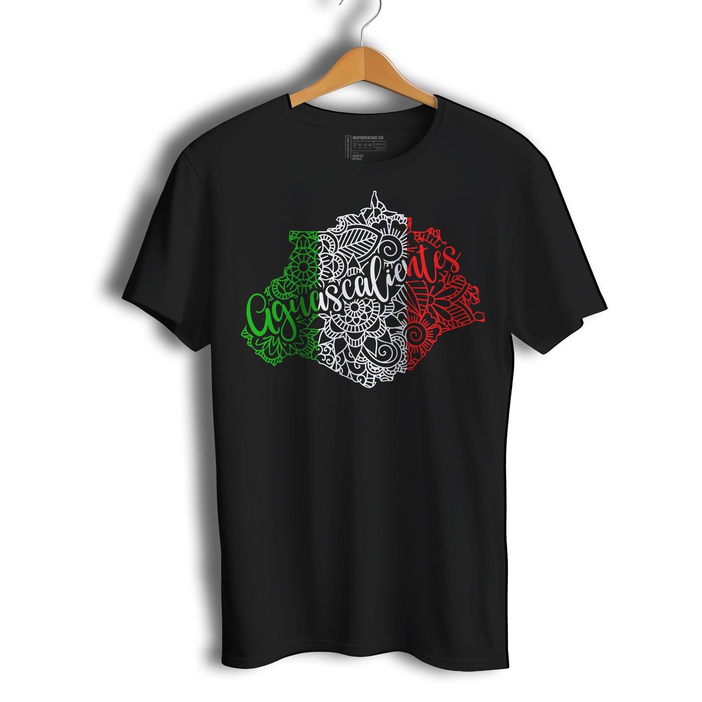 Aguascalientes Mexico Patriotic Mexican Short Sleeve T-Shirt- Playera Patriota De Mexico
