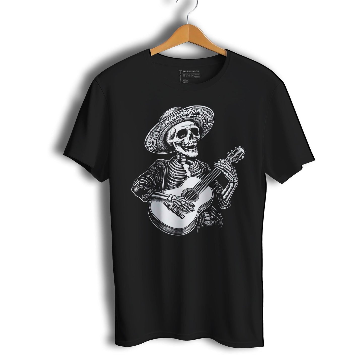 Guitar Player Skull Music Lover Short Sleeve T-Shirt