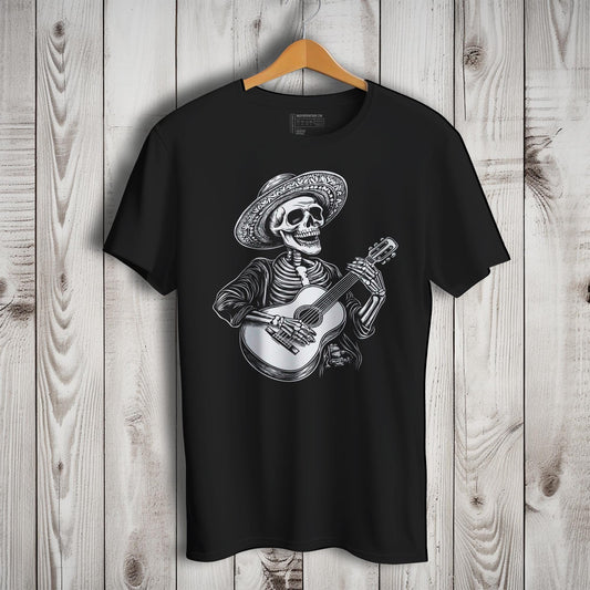 Guitar Player Skull Music Lover Short Sleeve T-Shirt