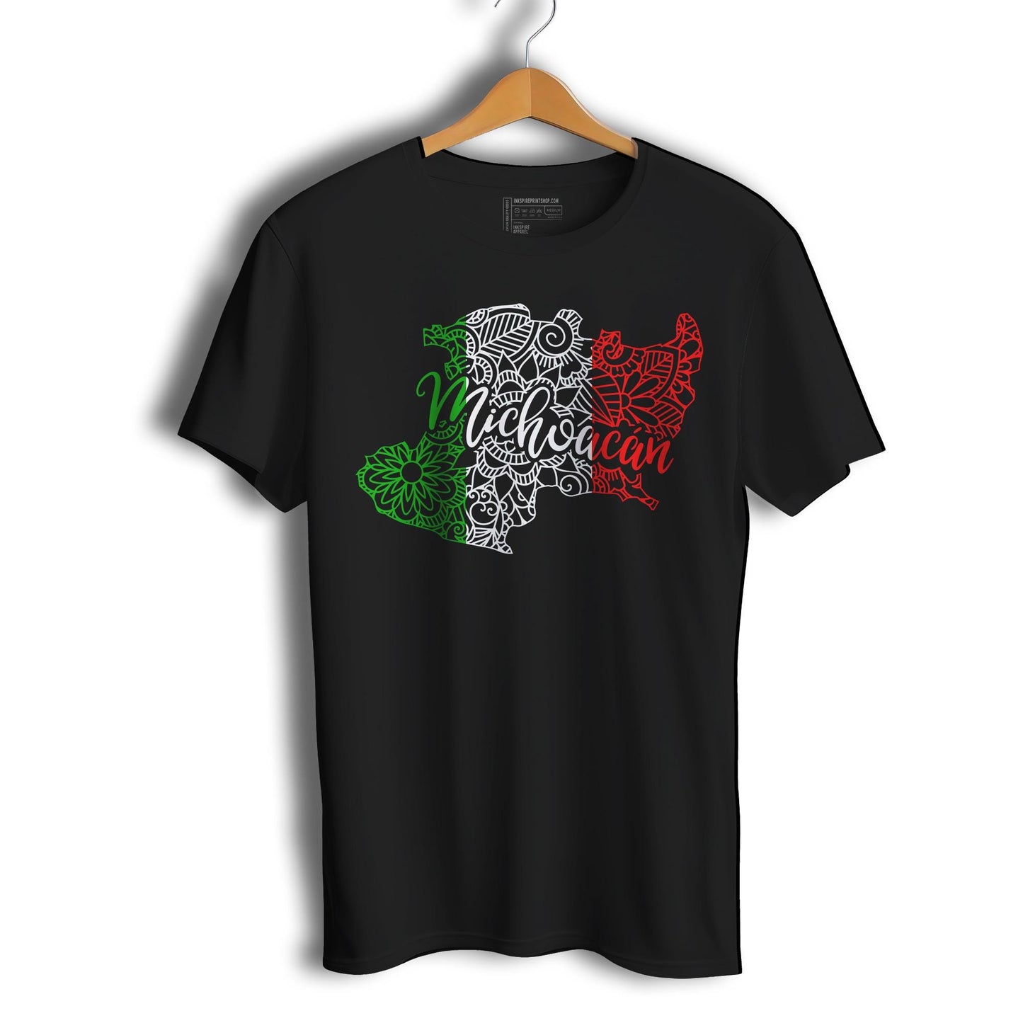 Michoacan Mexico Patriotic Mexican Short Sleeve T-Shirt- Playera Patriota De Mexico