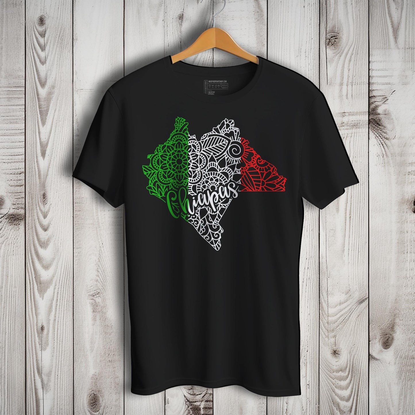 Chiapas Mexico Patriotic Mexican Short Sleeve T-Shirt- Playera Patriota De Mexico